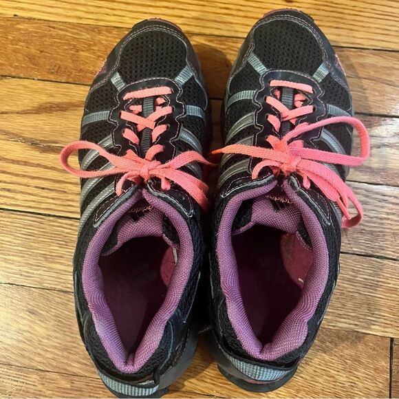 ADIDAS AdiWear Mud Release Surface Running Sneakers Black & Pink Sizs 7.5 - Picture 2 of 6